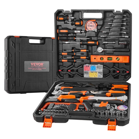 VEVOR Tool Kit 216 Piece General Household Hand Tool Set with Portable Tool Case - RnR Galore