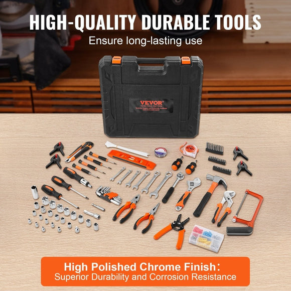 VEVOR Tool Kit 216 Piece General Household Hand Tool Set with Portable Tool Case - RnR Galore