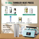 VEVOR Tumbler Heat Press Machine 11 - 30oz Mug Press Sublimation Tumblers Green - RnR Galore