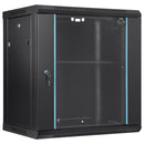VEVOR Wall Mount Network Server Cabinet, 393.7 mm Deep, Server Rack Cabinet Enclosure, 90.72 kg Max. Ground - mounted Load Capacity, with Locking Glass Door Side Panels, for IT Equipment, A/V Devices - RnR Galore