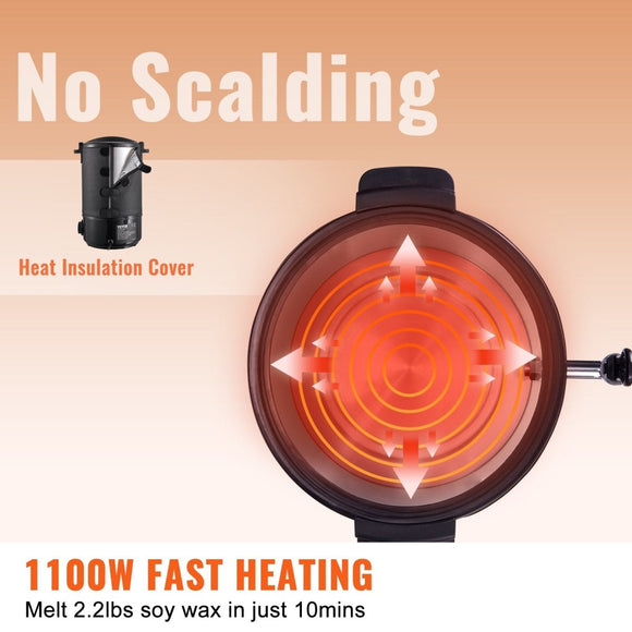 VEVOR Wax Melter for Candle Making 6.5Liter Electric Pot Commercial or Home Use - RnR Galore