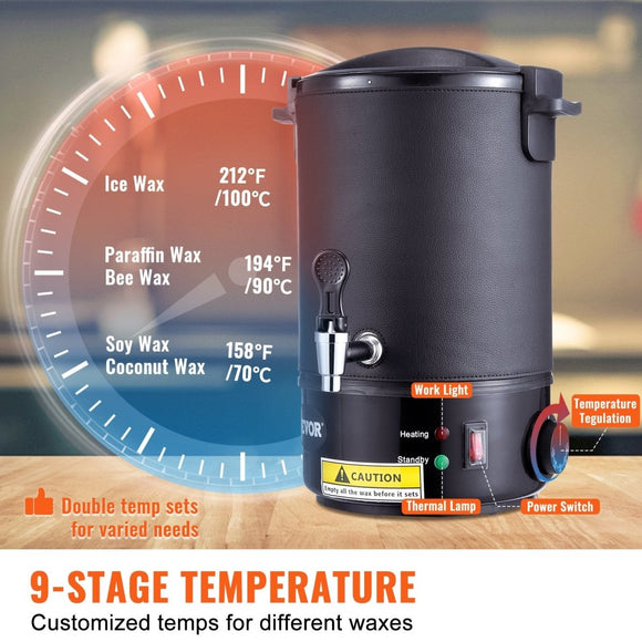 VEVOR Wax Melter for Candle Making 6.5Liter Electric Pot Commercial or Home Use - RnR Galore