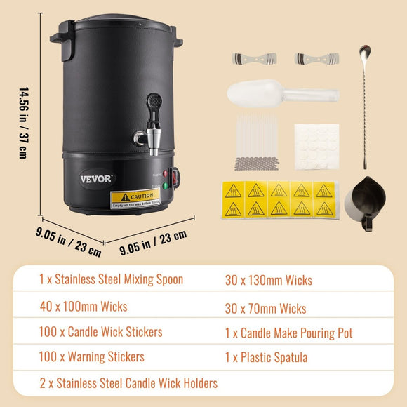 VEVOR Wax Melter for Candle Making 6.5Liter Electric Pot Commercial or Home Use - RnR Galore