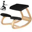 VEVOR Wooden Ergonomic Kneeling Chair Memory Seat Cushion Relieving Body Black - RnR Galore