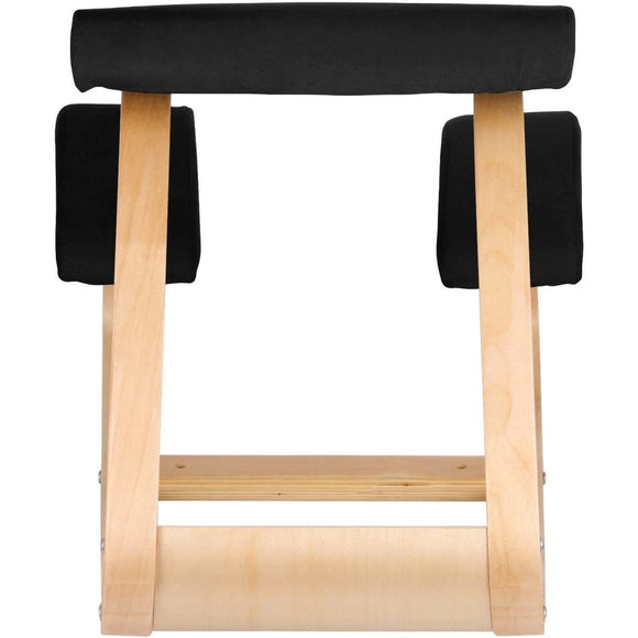 VEVOR Wooden Ergonomic Kneeling Chair Memory Seat Cushion Relieving Body Black - RnR Galore