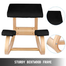 VEVOR Wooden Ergonomic Kneeling Chair Memory Seat Cushion Relieving Body Black - RnR Galore