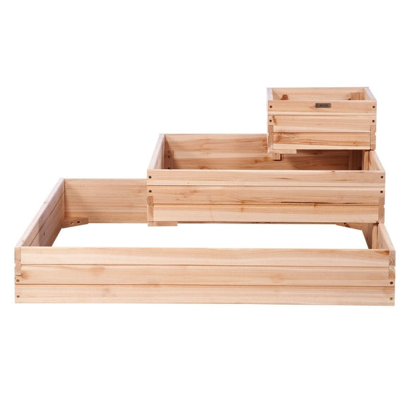 VEVOR Wooden Raised Garden Bed Planter Box 113 x 113 x 51 cm Flower Vegetable Herb - RnR Galore