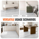 VEVORrlocking Vinyl Floor Tiles 48 x 7.3 inch, 10 Tiles 5.5mm Thick Snap Together, Light Gray Wood Grain DIY Flooring for Kitchen, Dining Room, Bedrooms & Bathrooms, Easy for Home Decor - RnR Galore