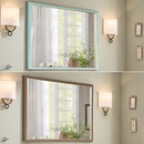 Wall Mirror Rectangular Frame Bathroom 70x90cm Turquoise - RnR Galore