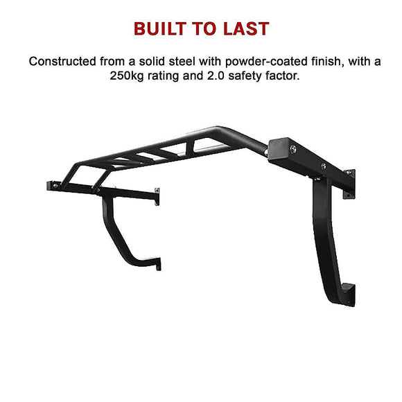 Wall Mounted Multi Grip Chin Up Bar – Heavy Duty Pull Up Station for Upper Body Training - RnR Galore