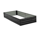 Wallaroo Garden Bed 210 x 90 x 30cm Galvanized Steel - Black - RnR Galore