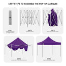 Wallaroo Gazebo Tent Marquee 3x3 PopUp Outdoor Purple - RnR Galore
