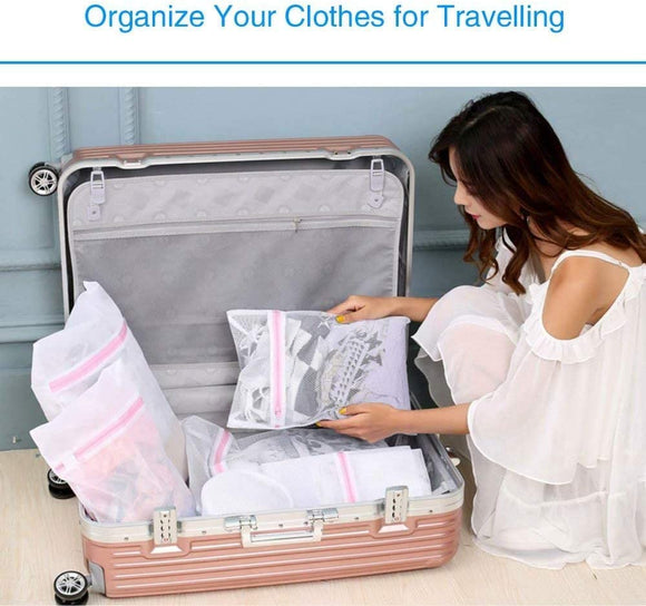 Washing Bag Pack Set Of 6 Laundry Bags Mesh Lingerie Delicate clothes Wash Bags - RnR Galore