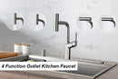 Waterfall Kitchen Tap Extender 4 Spray Modes 360 Swivel Faucet Aerator Flying Rain Nozzle High Pressure Sink Attachment Universal Fit Chrome Finish - RnR Galore
