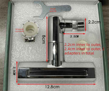Waterfall Kitchen Tap Extender 4 Spray Modes 360 Swivel Faucet Aerator Flying Rain Nozzle High Pressure Sink Attachment Universal Fit Chrome Finish - RnR Galore