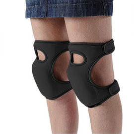 Waterproof Garden Knee Pads High Density EVA Foam Cushion for Weeding & Cleaning Adjustable Neoprene Straps Dark Black 1 Pair - RnR Galore
