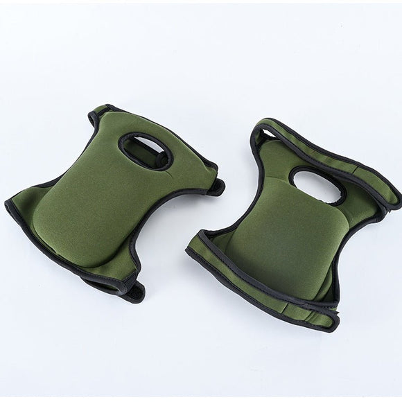 Waterproof Garden Knee Pads High Density EVA Foam Cushion for Weeding & Cleaning Adjustable Neoprene Straps Dark Green 1 Pair - RnR Galore