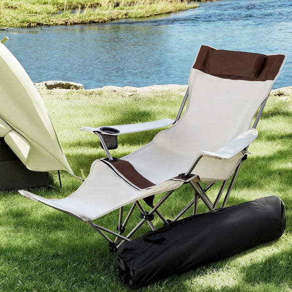 Weisshorn Camping Chair Reclining Adjustable Portable Outdoor Folding Lightweight - RnR Galore