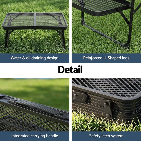 Weisshorn Camping Table Mesh Desktop Lightweight Portable Outdoor Folding Grill Desk - RnR Galore