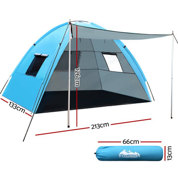 Weisshorn Camping Tent Beach Portable Hiking Sun Shade Shelter Fishing 4 Person - RnR Galore