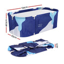 Weisshorn Foldable Bathtub PVC Spa Bucket Inflatable Cushion 134x65cm Navy Blue - RnR Galore