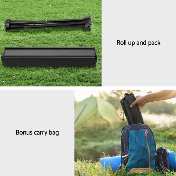 Weisshorn Folding Camping Table 40CM Roll Up Outdoor Picnic BBQ Aluminium Desk - RnR Galore
