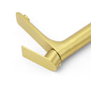 WELS Brushed Gold Round Tall Basin Mixer Bathroom Vanity Faucet Tap Lever Handle - RnR Galore