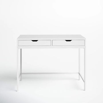 White Computer Desk – Modern PC Laptop Table for Gaming, Home Office, or Study Space Furniture - RnR Galore