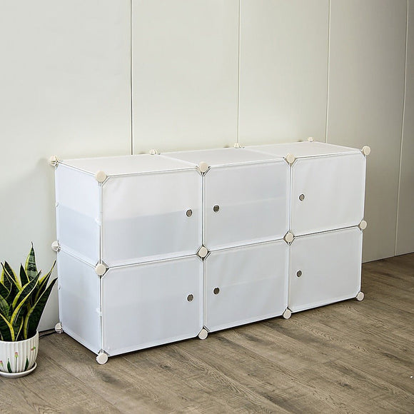 White Cube DIY Shoe Cabinet Rack Storage Portable Stackable Organiser Stand - RnR Galore