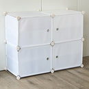 White Cube DIY Shoe Cabinet Rack Storage Portable Stackable Organiser Stand - RnR Galore