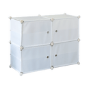 White Cube DIY Shoe Cabinet Rack Storage Portable Stackable Organiser Stand - RnR Galore