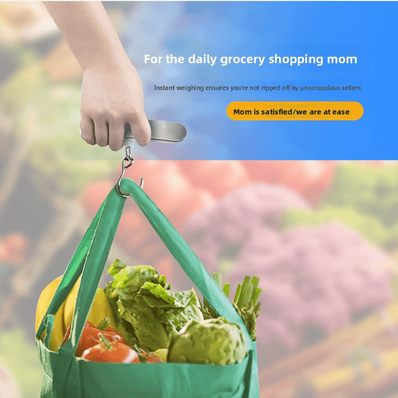 White Green light Portable Digital Luggage Scale 50kg High Precision Hanging Weigher with Backlit LCD Stainless Steel for Travel Home and Postal Use - RnR Galore