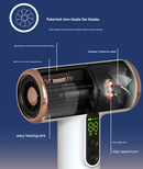 White High - Power Cordless Hair Dryer, 15600mAh USB Rechargeable Blow Dryer with Hot & Cold Air, 3 Speeds & Heat Settings - RnR Galore