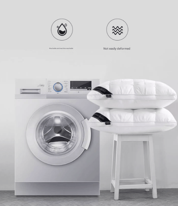 White Luxury Adjustable Bed Pillow Set (2 - Pack) - Hotel Quality Down Alternative for Ultimate Neck Support & Comfort - RnR Galore