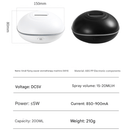 White Mini USB Aromatherapy Diffuser with Flame Projection - Portable Humidifier for Home and Car Use - RnR Galore