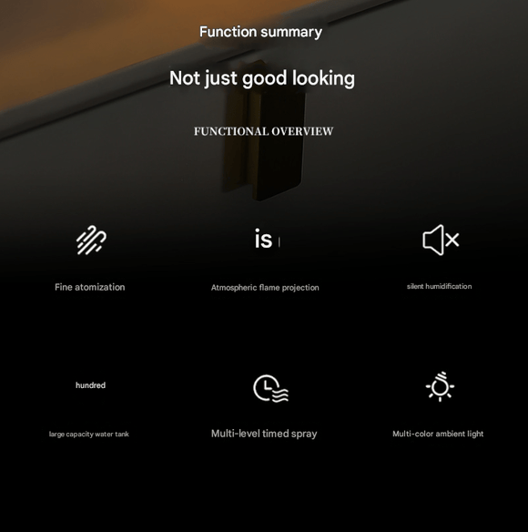 White Mini USB Aromatherapy Diffuser with Flame Projection - Portable Humidifier for Home and Car Use - RnR Galore