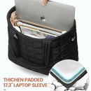 White New Large Capacity Tote Bag - Fashionable Quilted Women's Shoulder Bag and Laptop Bag - RnR Galore
