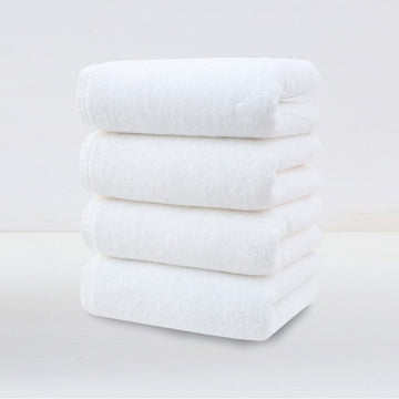 White Plush Cotton Hand Towel Set (4 - Pack) - Ultra Soft, Absorbent & Quick - Drying Face Towels for Bathroom - RnR Galore