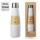 White Premium 304 Stainless Steel Vacuum Insulated Water Bottle - 532ml Large Capacity Sports Flask with 12 - 24 Hour Thermal Retention, Leak - Proof Portable Travel Mug for Gym, Office, Car and Outdoor Activities - RnR Galore