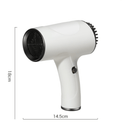 White Ultra - Lightweight Ionic Cordless Hair Dryer, USB Rechargeable Portable Blow Dryer with Cool Air for Travel & Home - RnR Galore