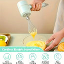 White Wireless charging handheld mixer, 30W with three - speed settings. Dual whisk heads designed for whipping eggs, cream, and batter. Suitable for both kitchen and outdoor use, also an ideal gift. - RnR Galore