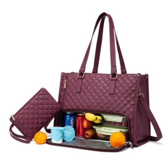 Wine red Insulated Lunch Bag and Laptop Cooler - Perfect for Keeping Food Fresh - RnR Galore