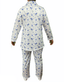 Womens PYJAMAS PJs Set Pajamas Ladies Cotton PJ Womens Long Sleeve Sleepwear - Blue - 20 - RnR Galore