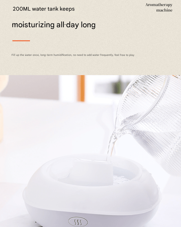 Wood grain Mini USB Aromatherapy Diffuser with Flame Projection - Portable Humidifier for Home and Car Use - RnR Galore