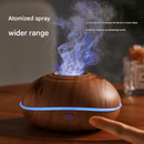 Wood grain Mini USB Aromatherapy Diffuser with Flame Projection - Portable Humidifier for Home and Car Use - RnR Galore