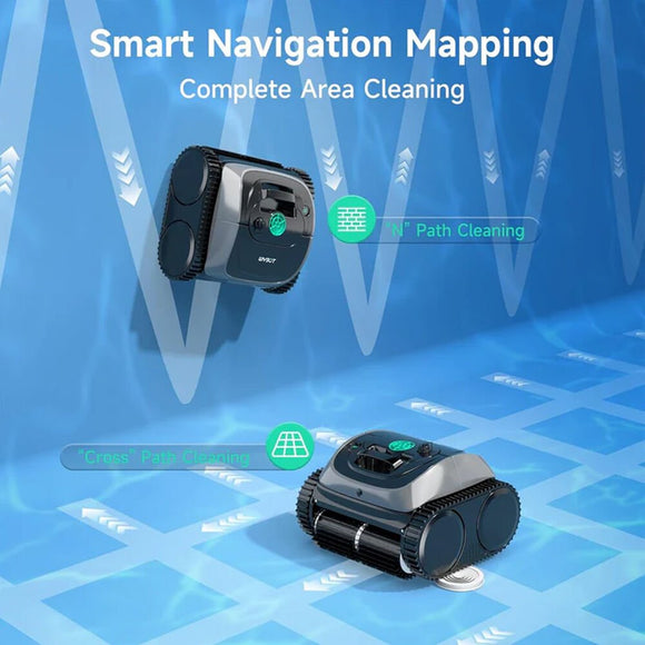 WYBOT C1 Cordless Robotic Pool Cleaner, with APP Control, Auto Vacuum Robot, Wall & Waterline Cleaning, Above Ground Inground up to 150sqm - RnR Galore