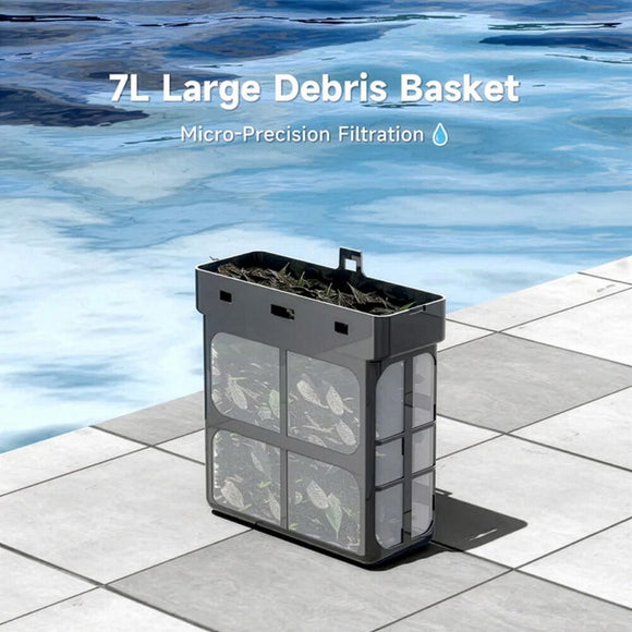 WYBOT F1 Solar Robotic Pool Skimmer, Large 7L Basket, APP Control and Customisable Route, Automatic Cleaner of Leaves and Fine Debris - RnR Galore