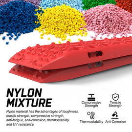X - BULL 2 Pairs Recovery tracks Sand Mud Snow 4WD / 4x4 ATV Offroad Stronger Gen 3.0 - Red - RnR Galore