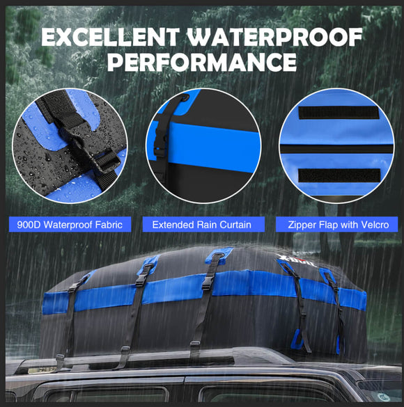 X - BULL Car Roof Cargo Bag Rooftop Cargo Carrier 100% Waterproof Top Luggage Bag for All Vehicles - RnR Galore
