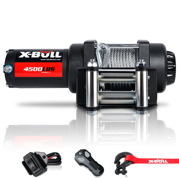 X - BULL Electric Winch 12V 4500LBS Steel Cable Wireless remote ATV UTV Boat Trailer - RnR Galore